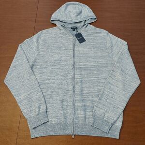 Peter Millar Crown Crafted Ravello Full Zip Hoodie Jumper Blue Frost Men's L